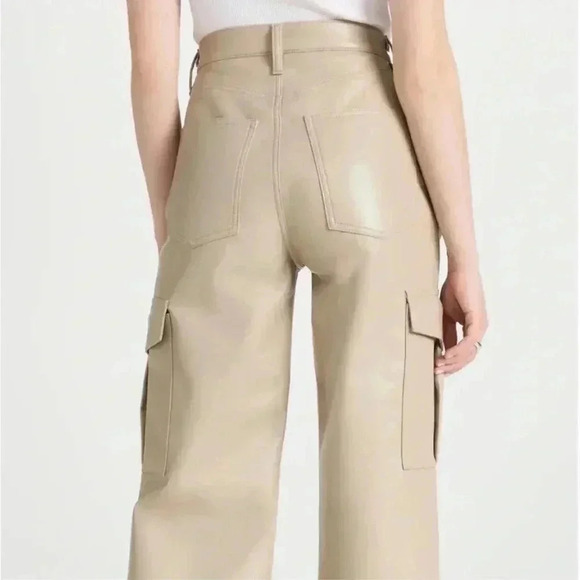 NEW AGOLDE Leather Blend Minka Cargo Pants Women’s Size 33 - Picture 3 of 15